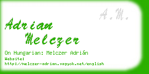 adrian melczer business card