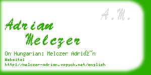 adrian melczer business card